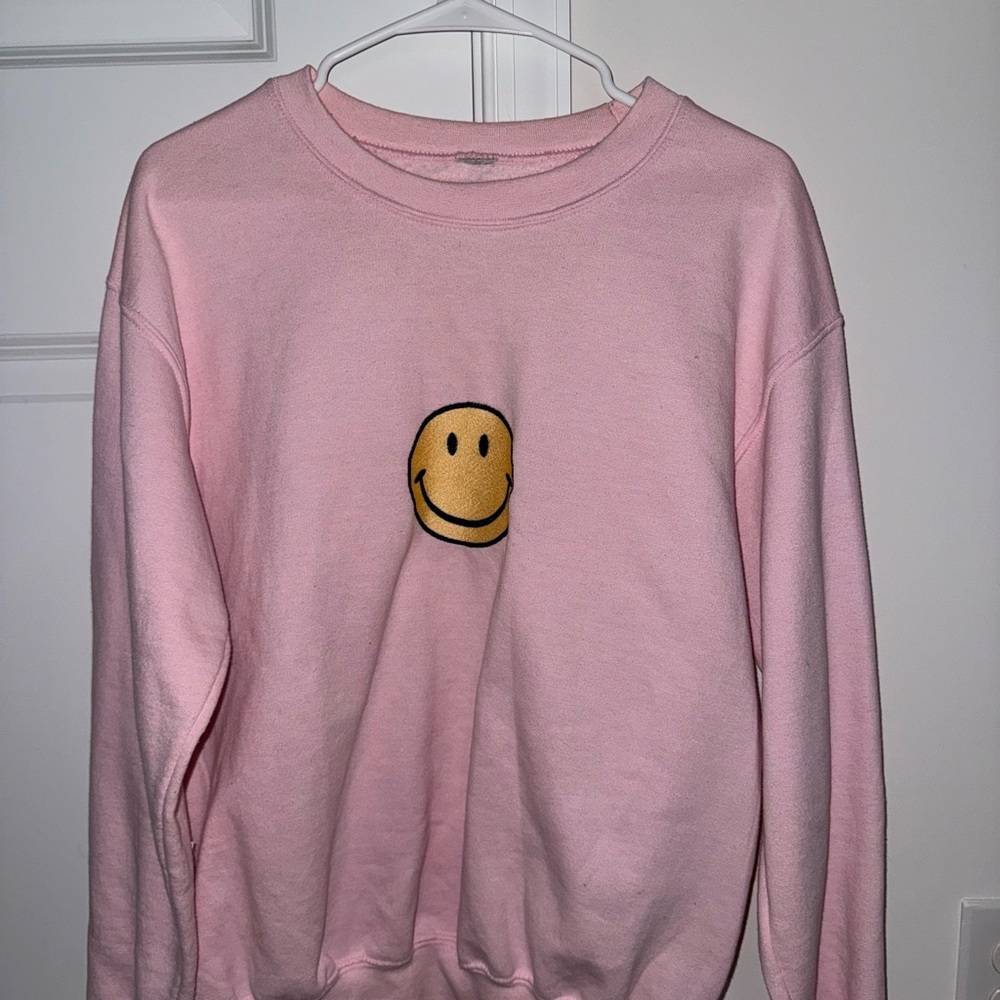 Pink Smiley Face Sweatshirt